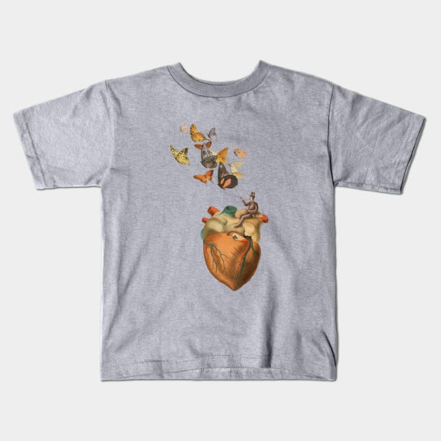 Heart Trip Kids T-Shirt by enkeldika2